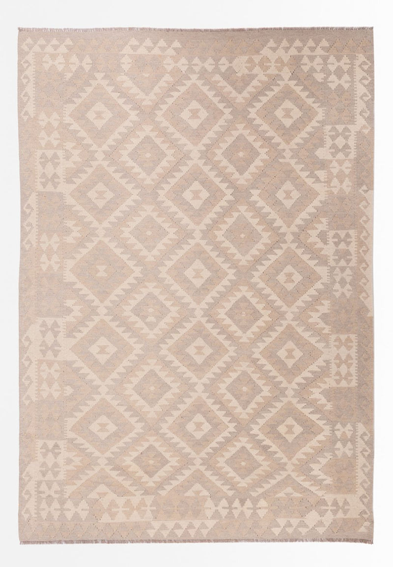 Kelim Rug - Splash - 280 x 198 cm - light grey