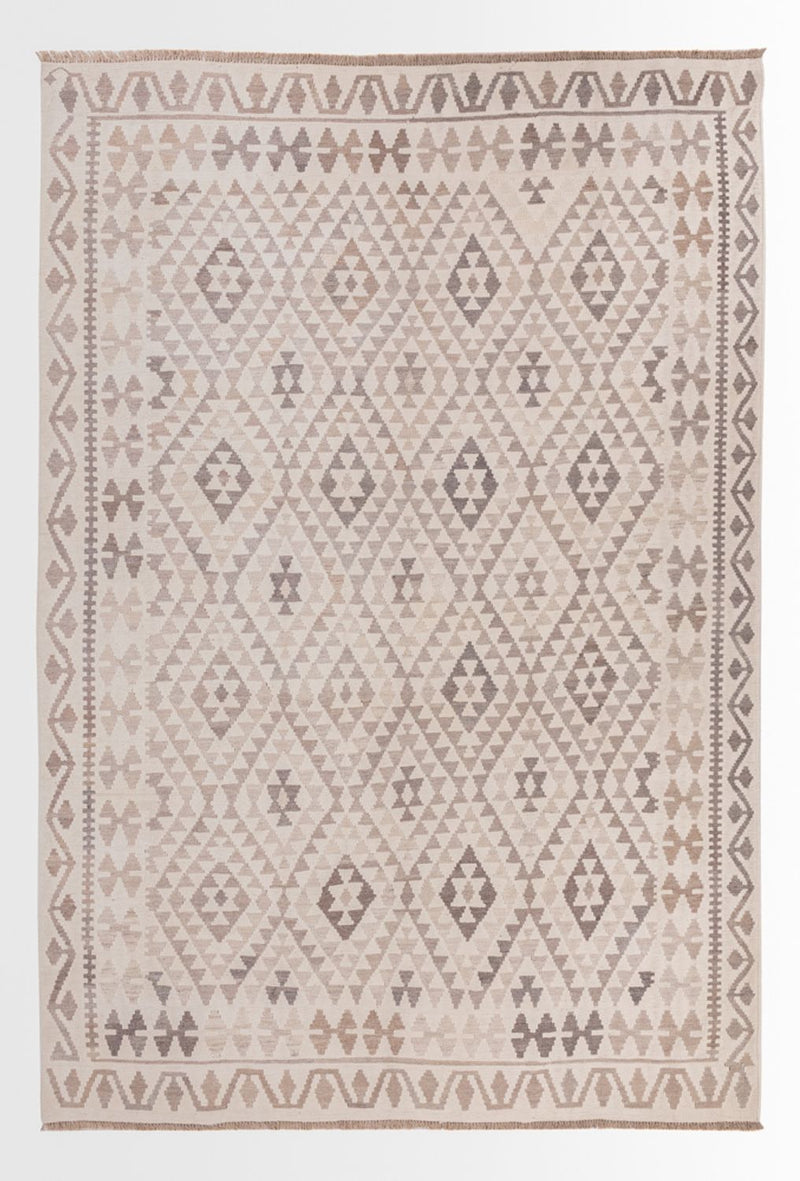 Kelim Rug - Splash - 294 x 208 cm - grey