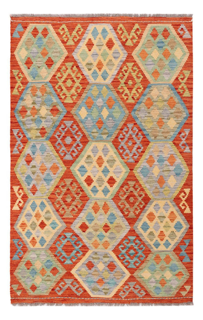 Kelim Rug - Splash - 186 x 122 cm - multicolored