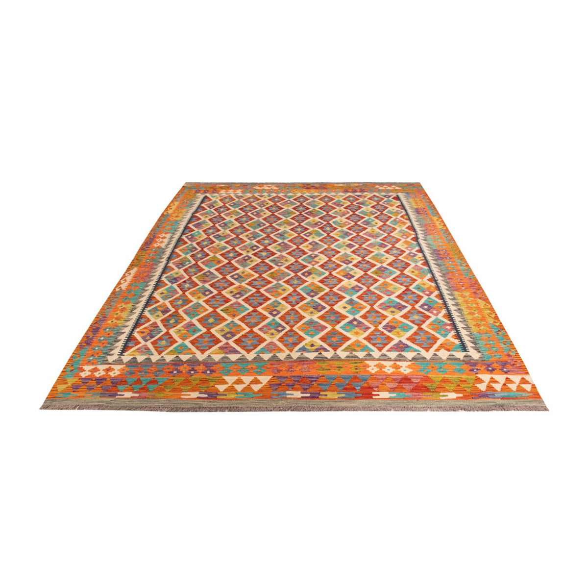 Kelim Rug - Splash - 307 x 205 cm - multicolored