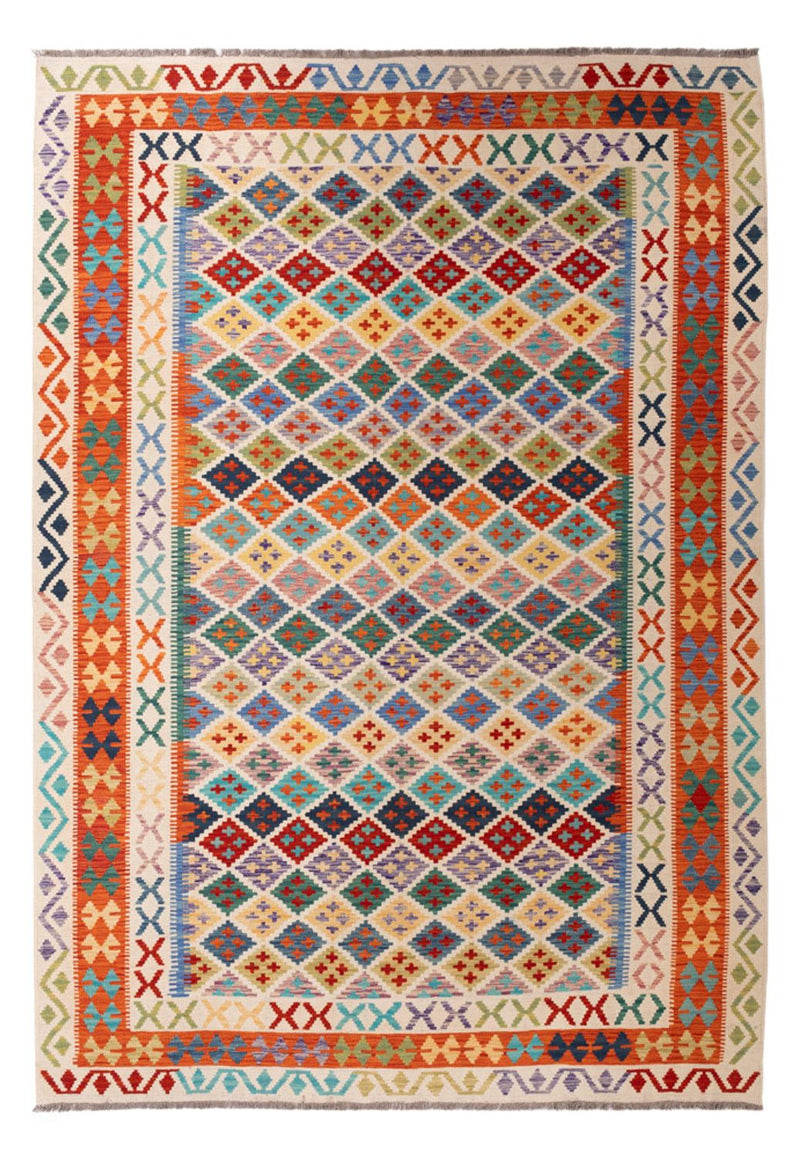 Kelim Rug - Splash - 304 x 209 cm - multicolored