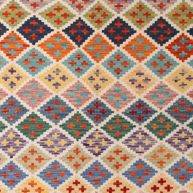 Kelim Rug - Splash - 304 x 209 cm - multicolored