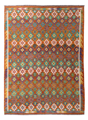 Kelim Rug - Splash - 292 x 213 cm - multicolored