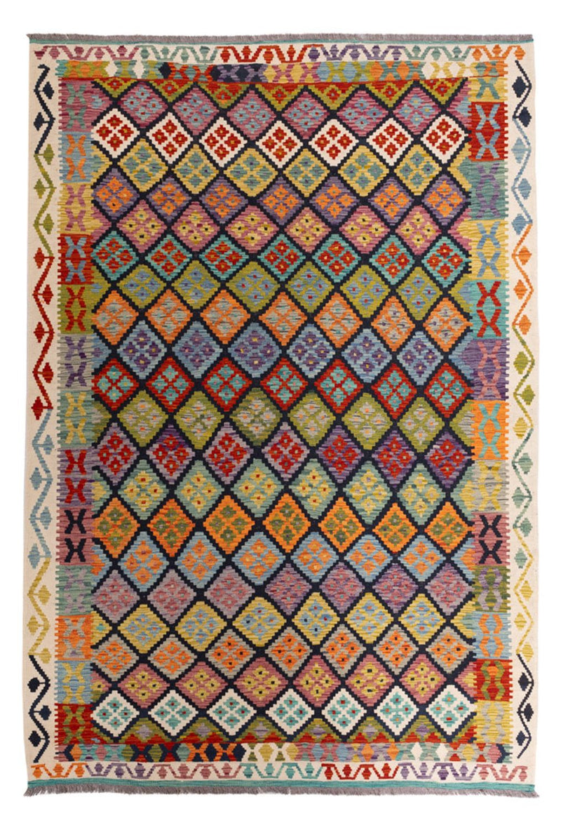 Kelim Rug - Splash - 298 x 206 cm - multicolored
