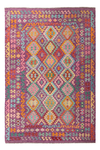 Kelim Rug - Splash - 301 x 200 cm - multicolored