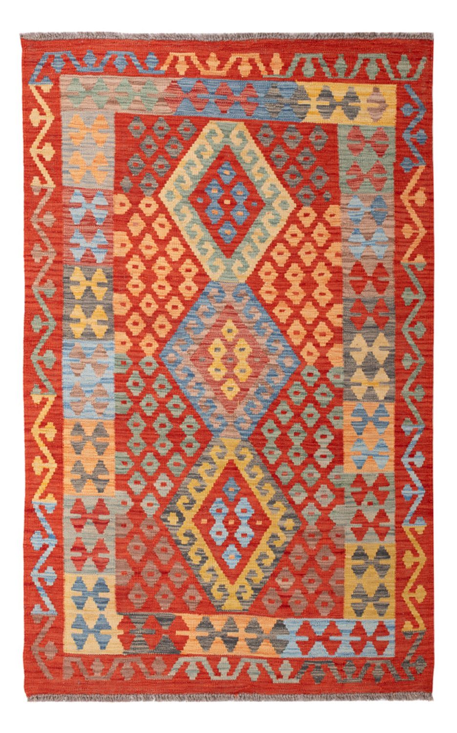 Kelim Rug - Splash - 187 x 113 cm - multicolored