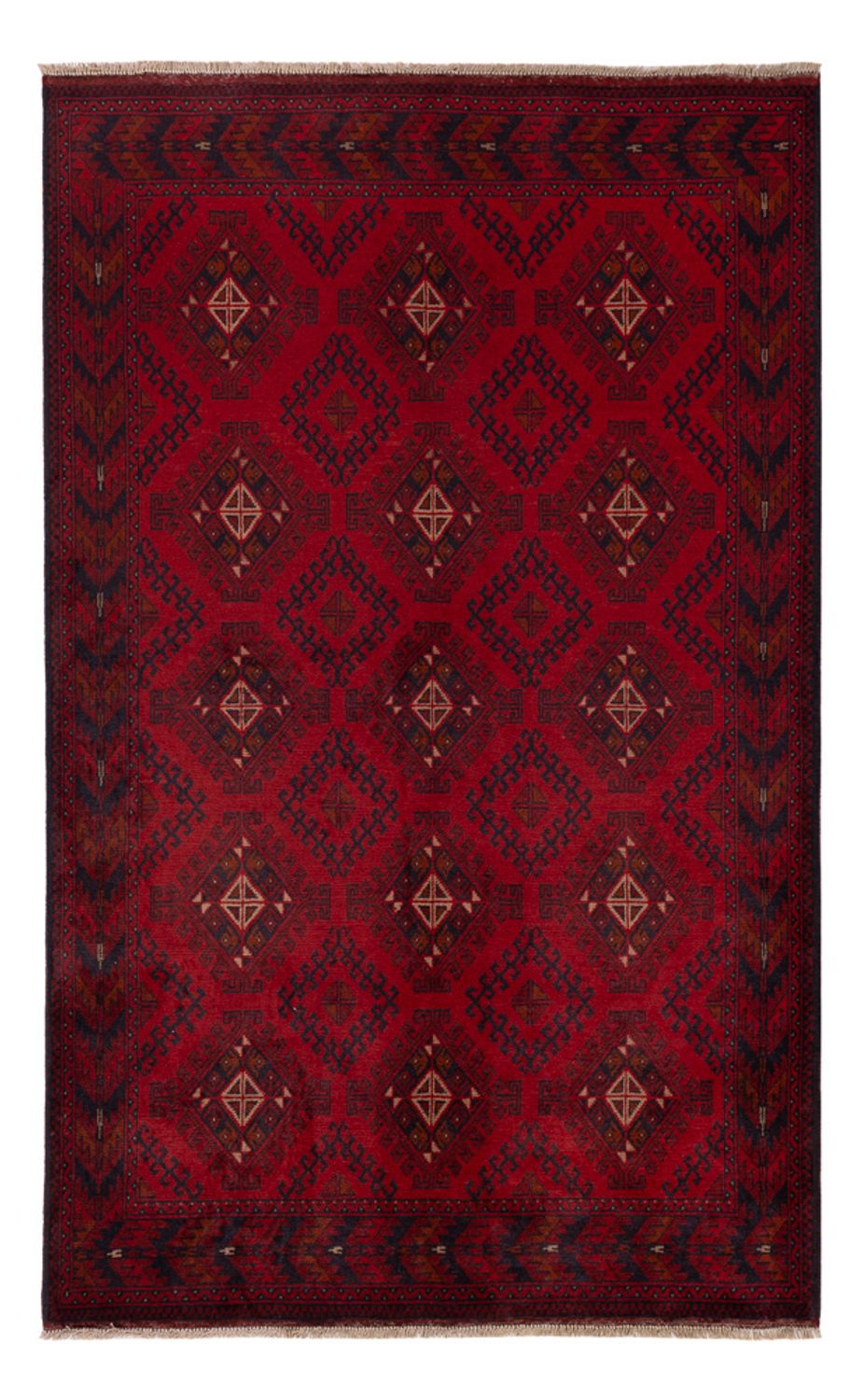 Afghan Rug - Kunduz - 201 x 126 cm - red