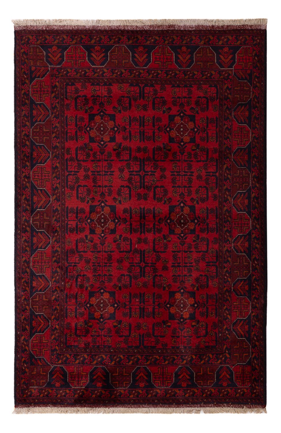 Afghan Rug - Kunduz - 191 x 127 cm - dark red