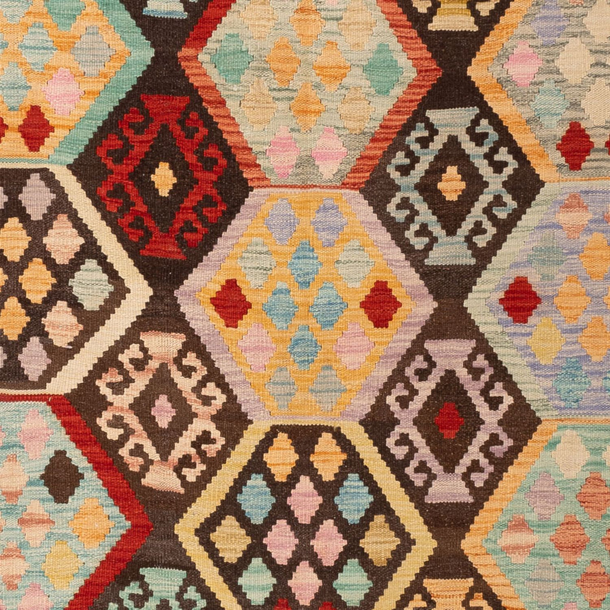 Kelim Rug - Splash - 294 x 201 cm - multicolored