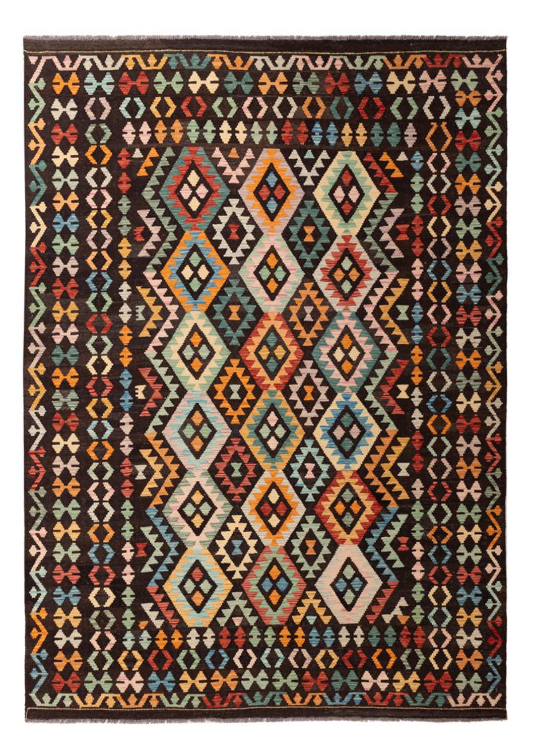 Kelim Rug - Splash - 291 x 206 cm - multicolored