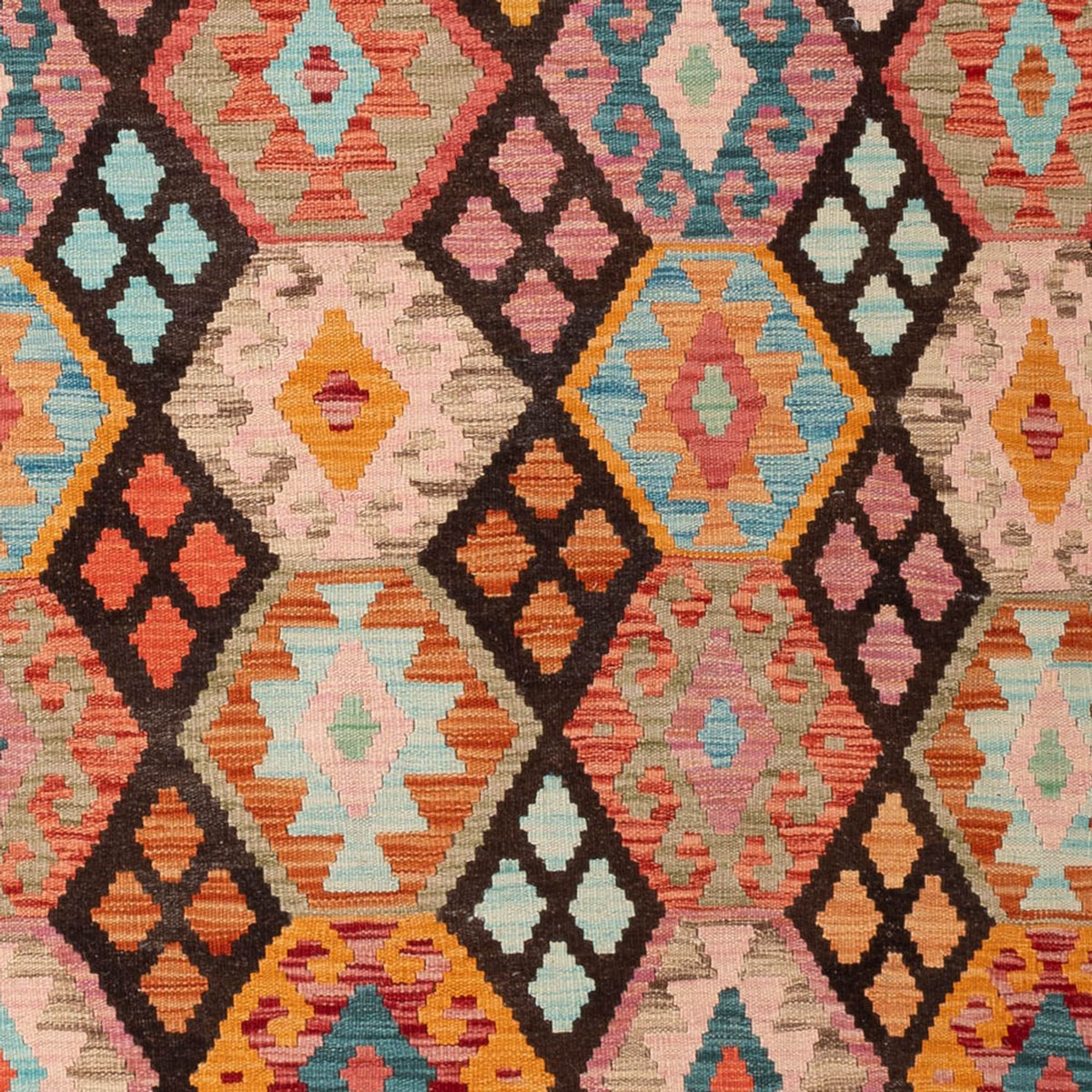 Kelim Rug - Splash - 306 x 209 cm - multicolored