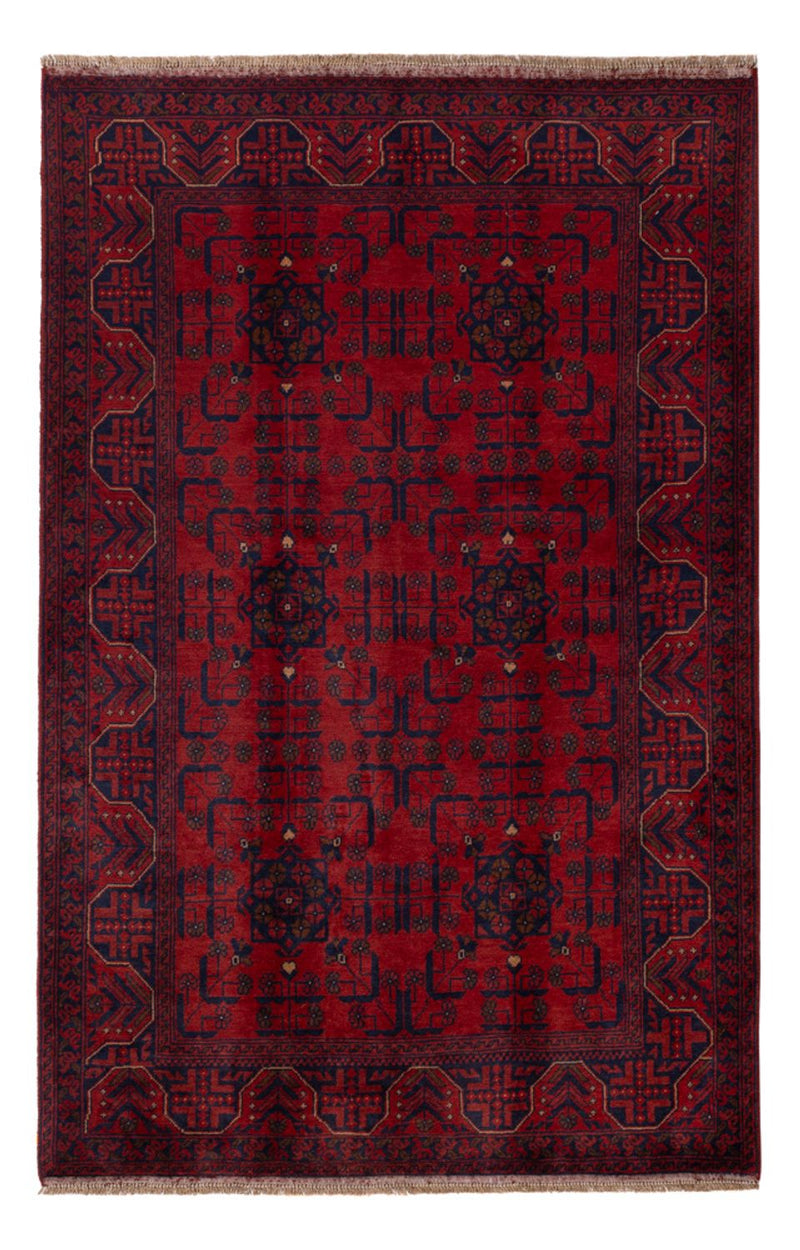 Afghan Rug - Kunduz - 199 x 132 cm - dark red
