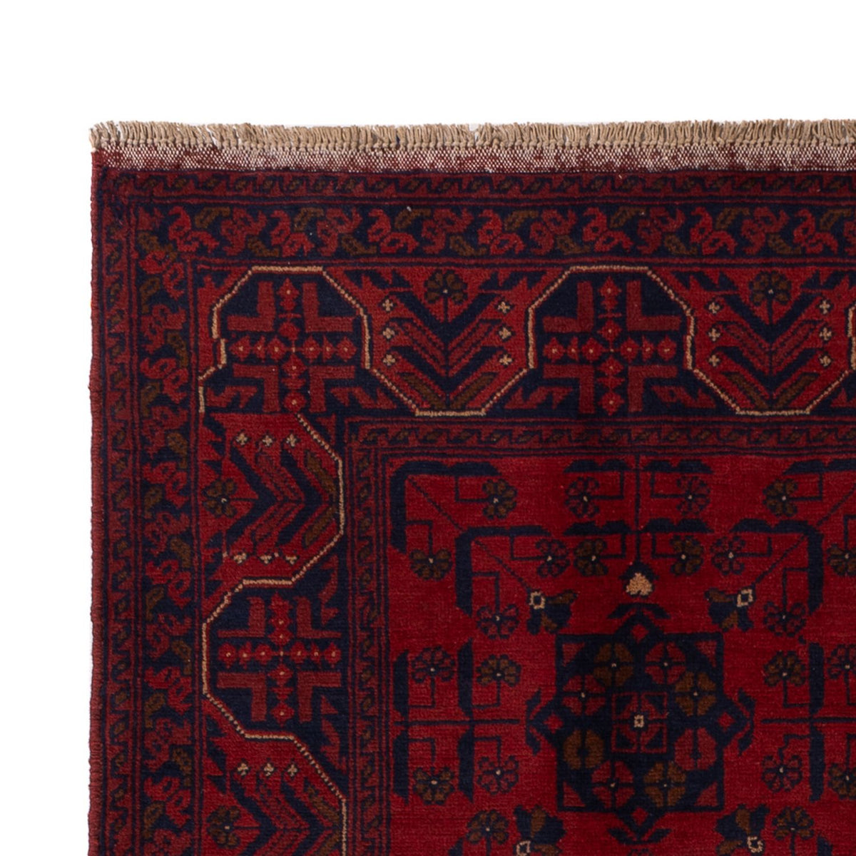 Afghan Rug - Kunduz - 199 x 132 cm - dark red