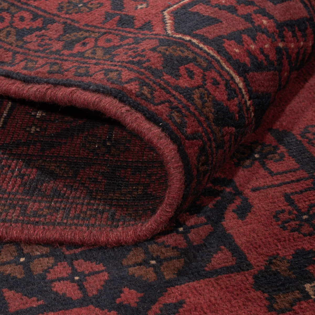 Afghan Rug - Kunduz - 199 x 132 cm - dark red