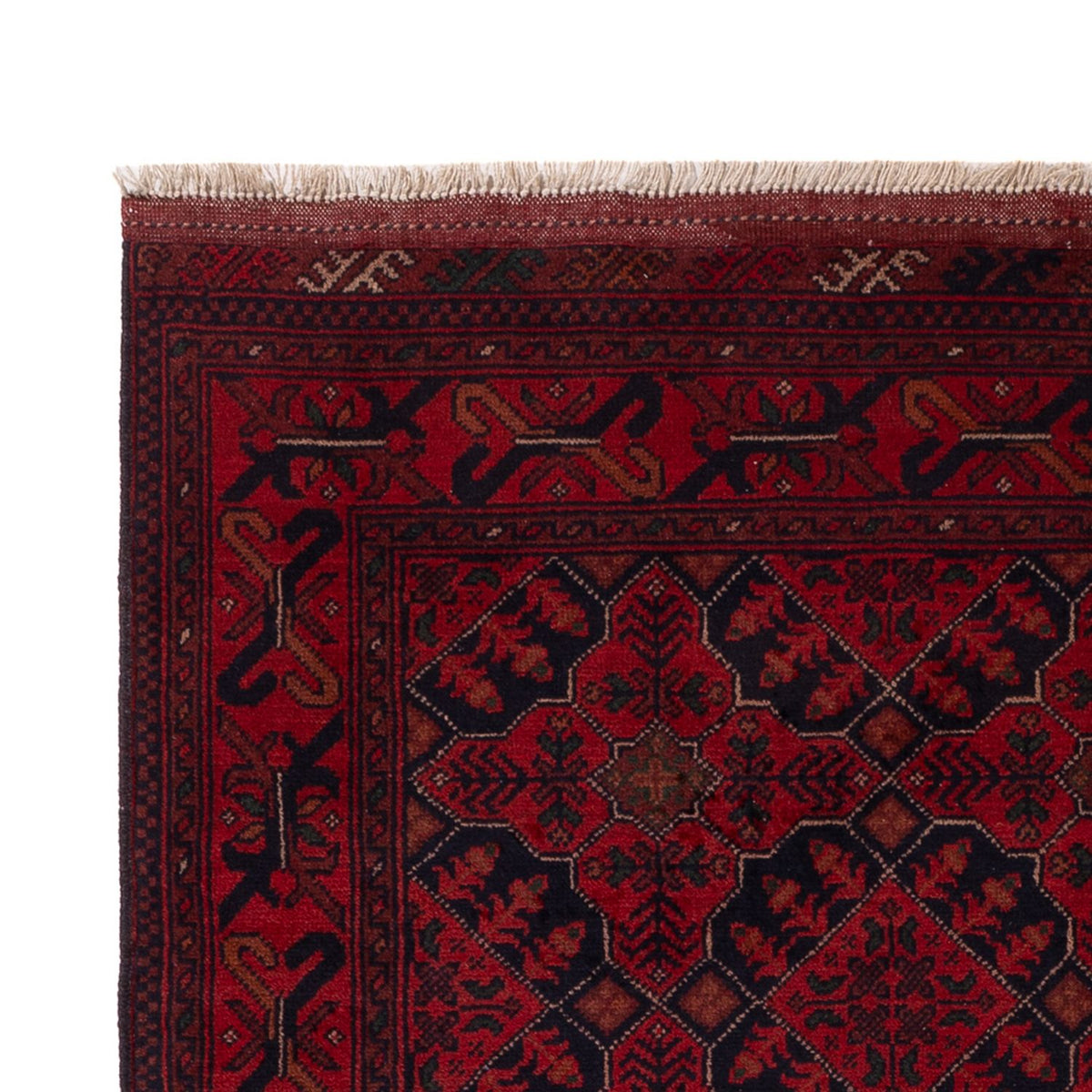 Afghan Rug - Kunduz - 198 x 125 cm - dark red