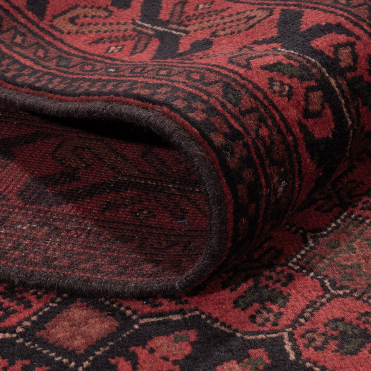 Afghan Rug - Kunduz - 198 x 125 cm - dark red