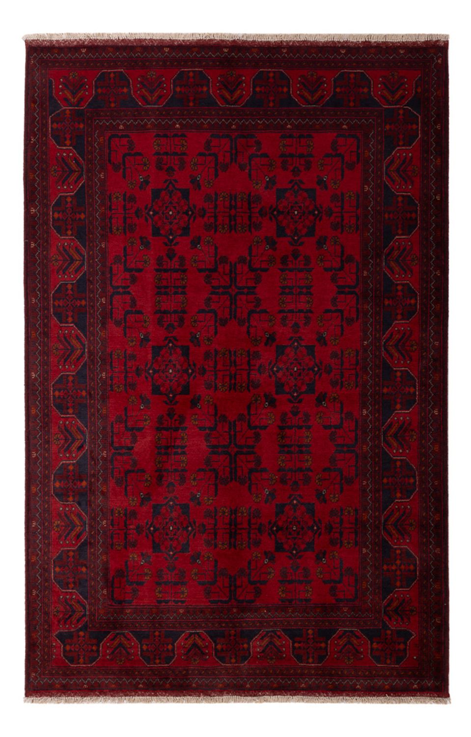 Afghan Rug - Kunduz - 195 x 125 cm - dark red