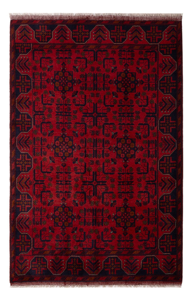 Afghan Rug - Kunduz - 196 x 130 cm - dark red