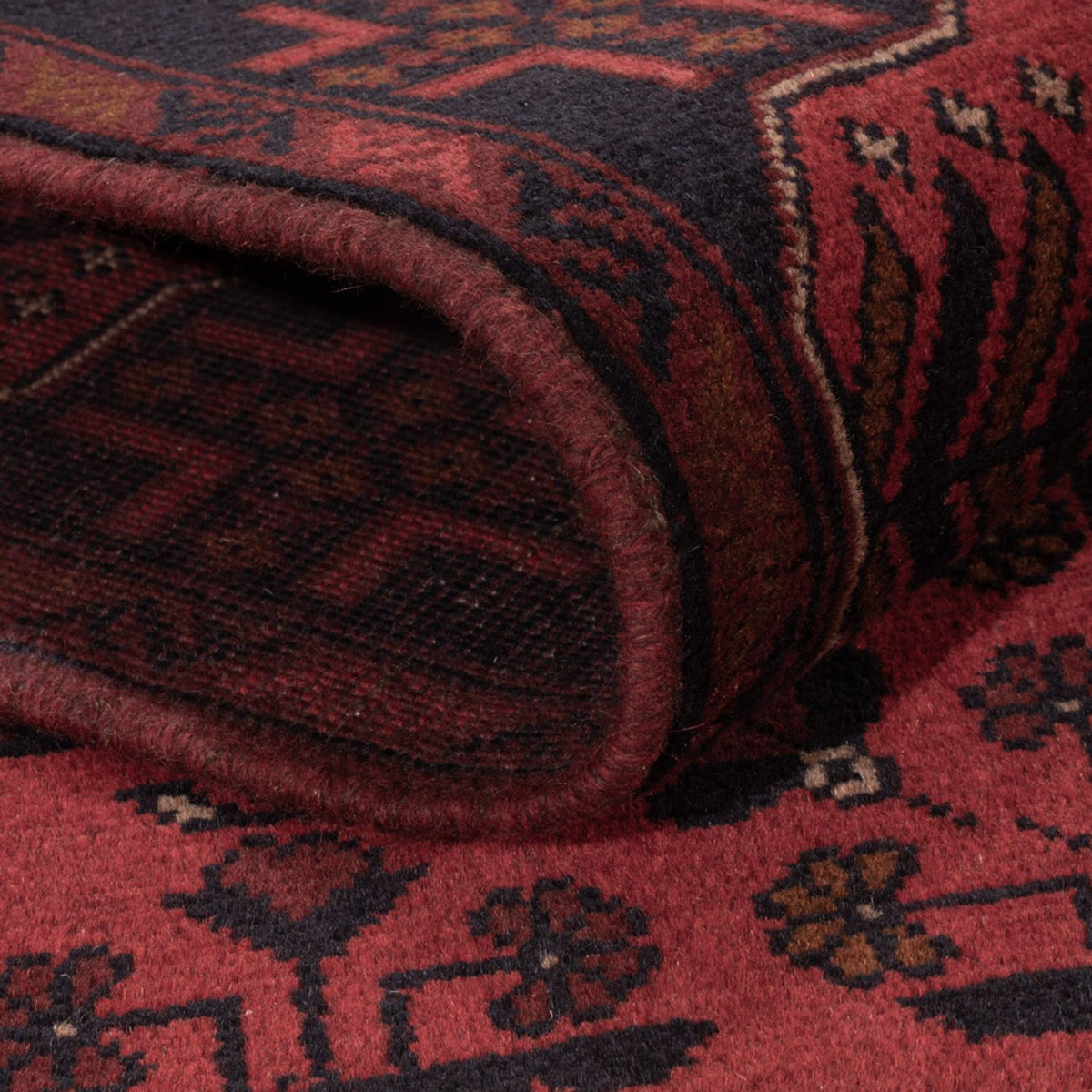 Afghan Rug - Kunduz - 196 x 130 cm - dark red