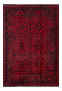 Afghan Rug - Kunduz - 195 x 128 cm - dark red
