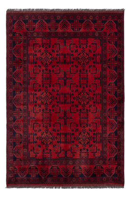 Afghan Rug - Kunduz - 194 x 133 cm - dark red