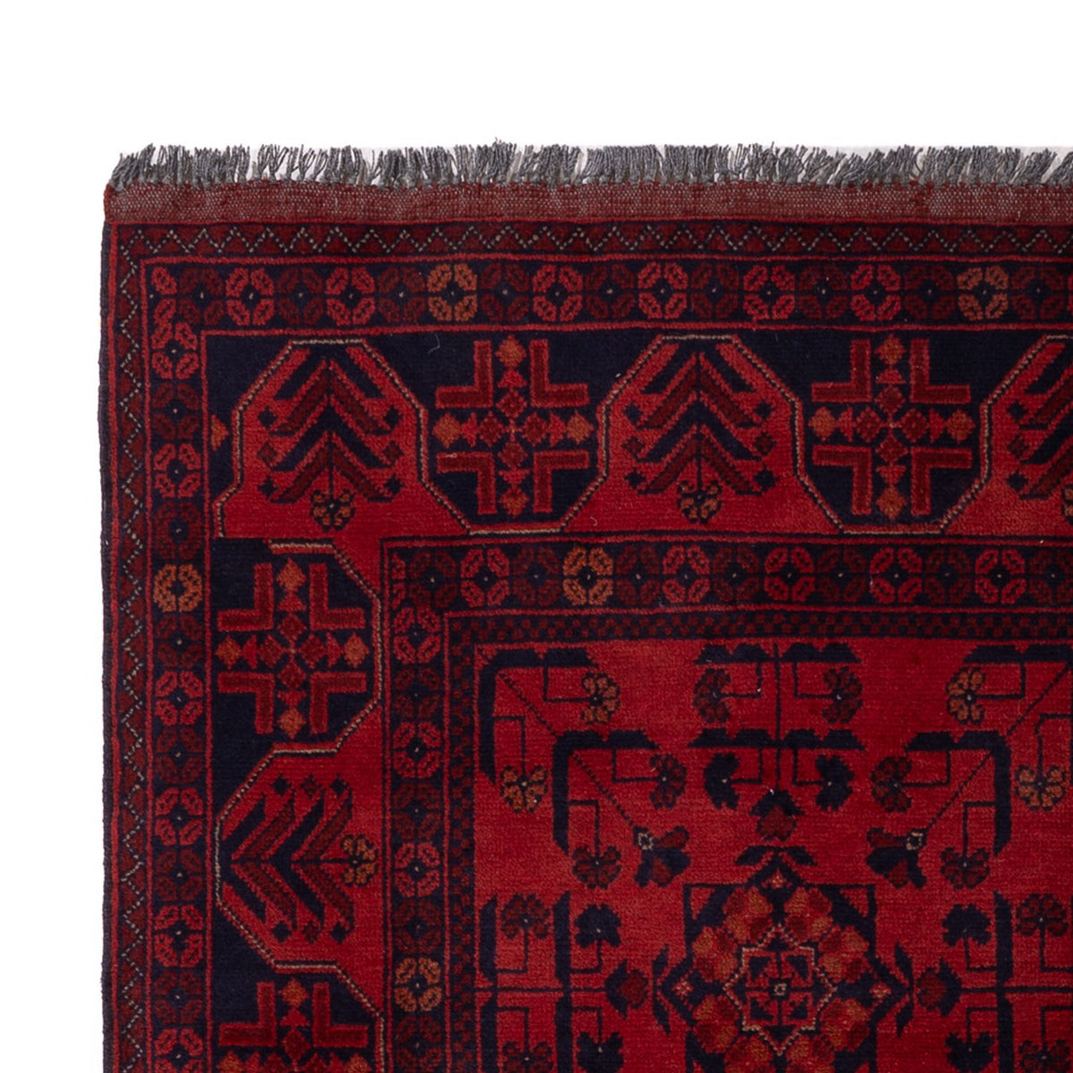 Afghan Rug - Kunduz - 194 x 133 cm - dark red