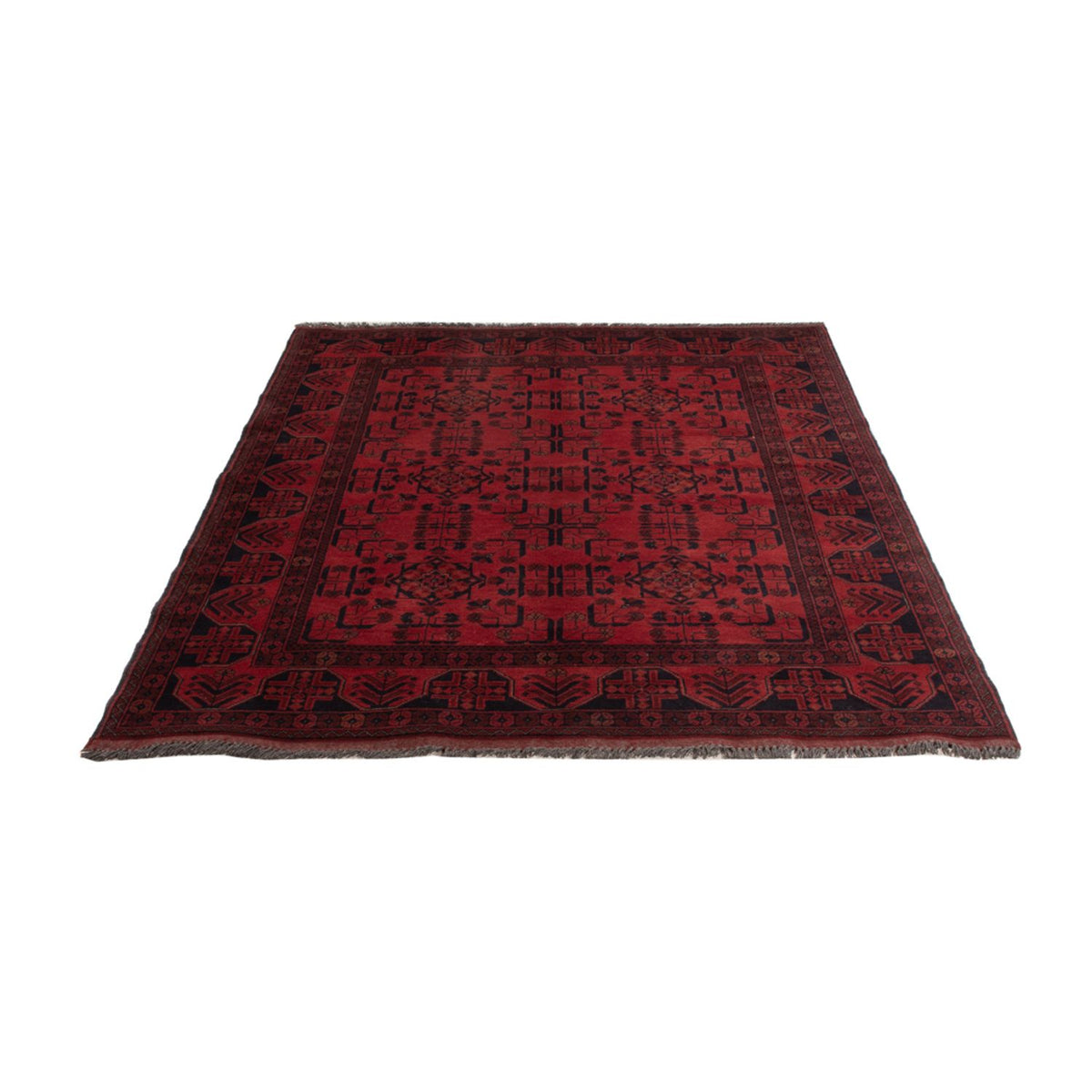 Afghan Rug - Kunduz - 194 x 133 cm - dark red