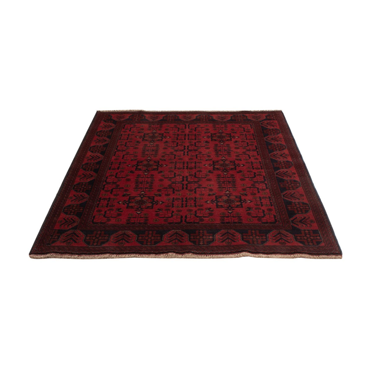 Afghan Rug - Kunduz - 193 x 127 cm - dark red