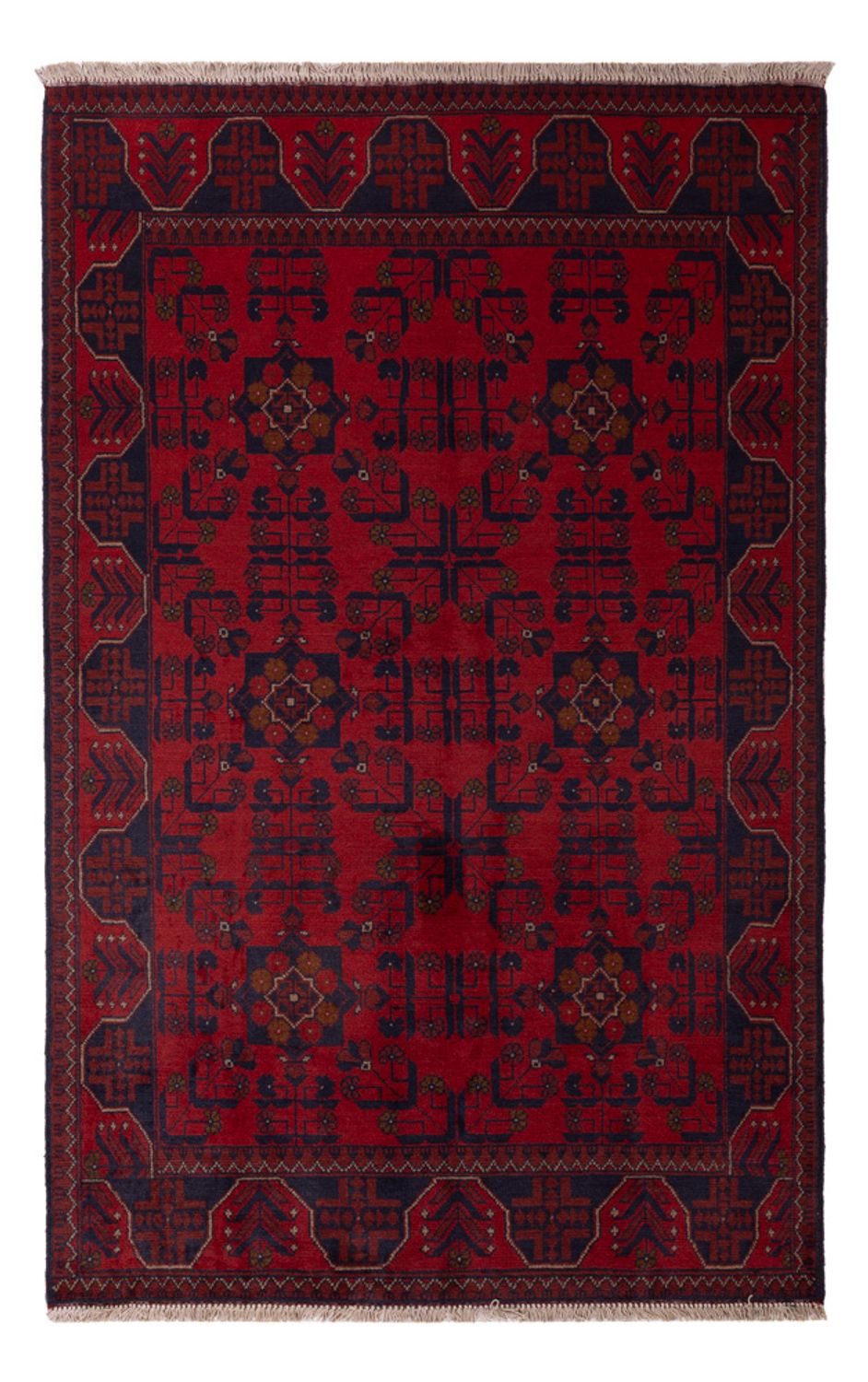 Afghan Rug - Kunduz - 196 x 121 cm - dark red
