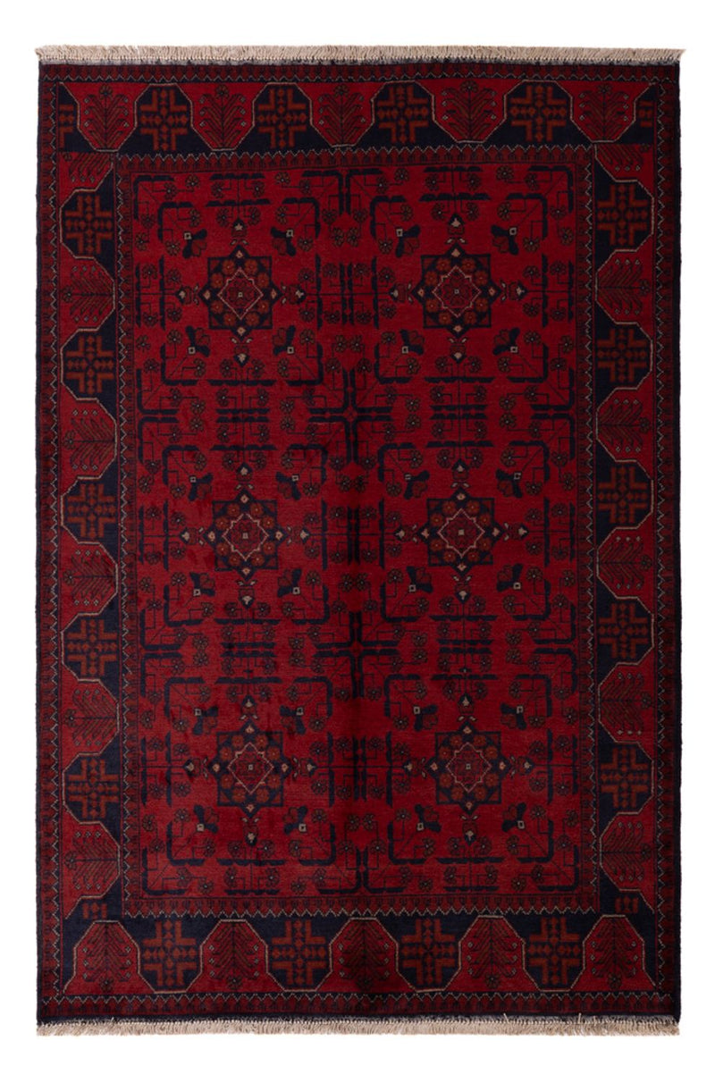 Afghan Rug - Kunduz - 192 x 127 cm - dark red