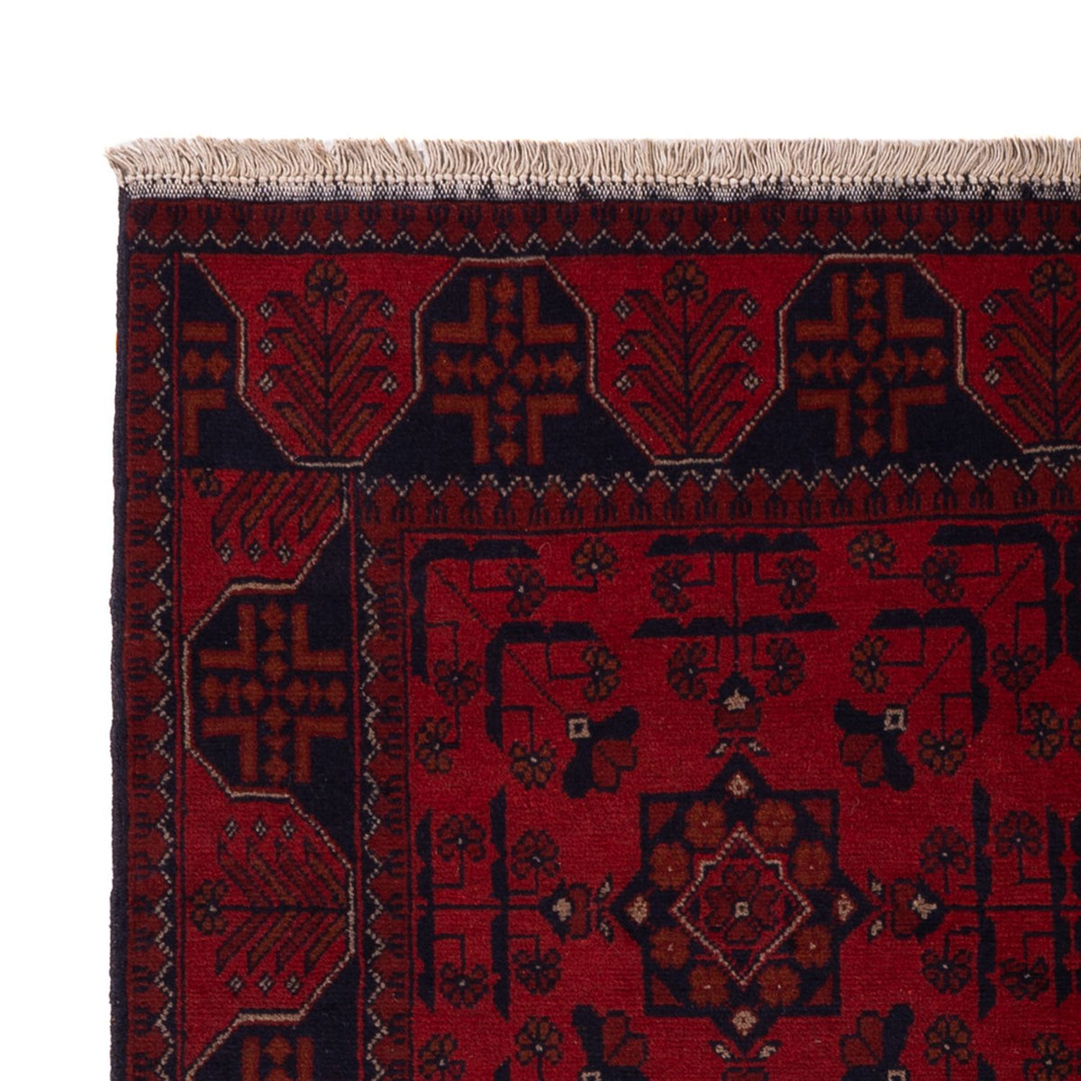 Afghan Rug - Kunduz - 192 x 127 cm - dark red