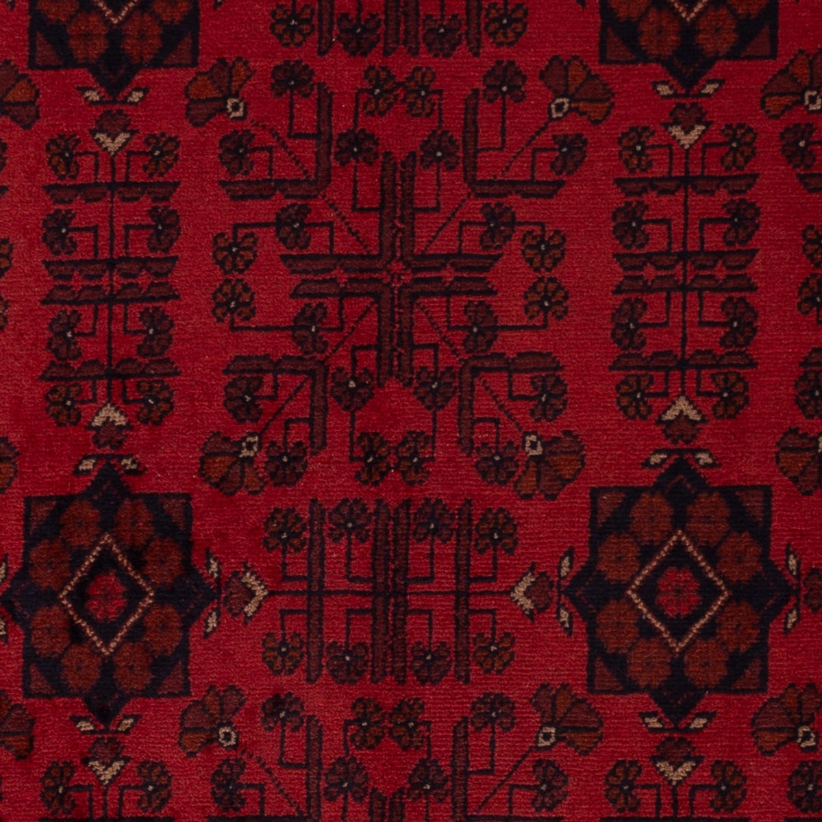 Afghan Rug - Kunduz - 195 x 125 cm - dark red
