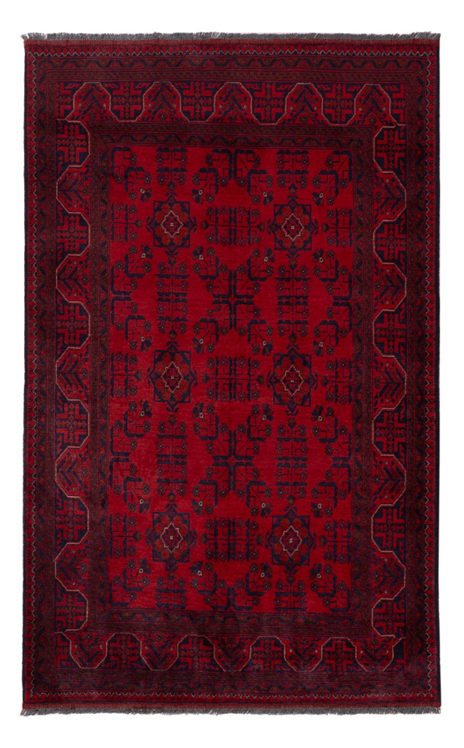 Afghan Rug - Kunduz - 195 x 121 cm - dark red