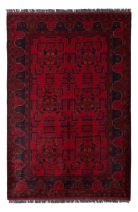 Afghan Rug - Kunduz - 189 x 129 cm - dark red