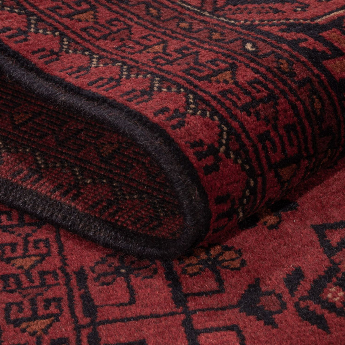 Afghan Rug - Kunduz - 198 x 129 cm - dark red