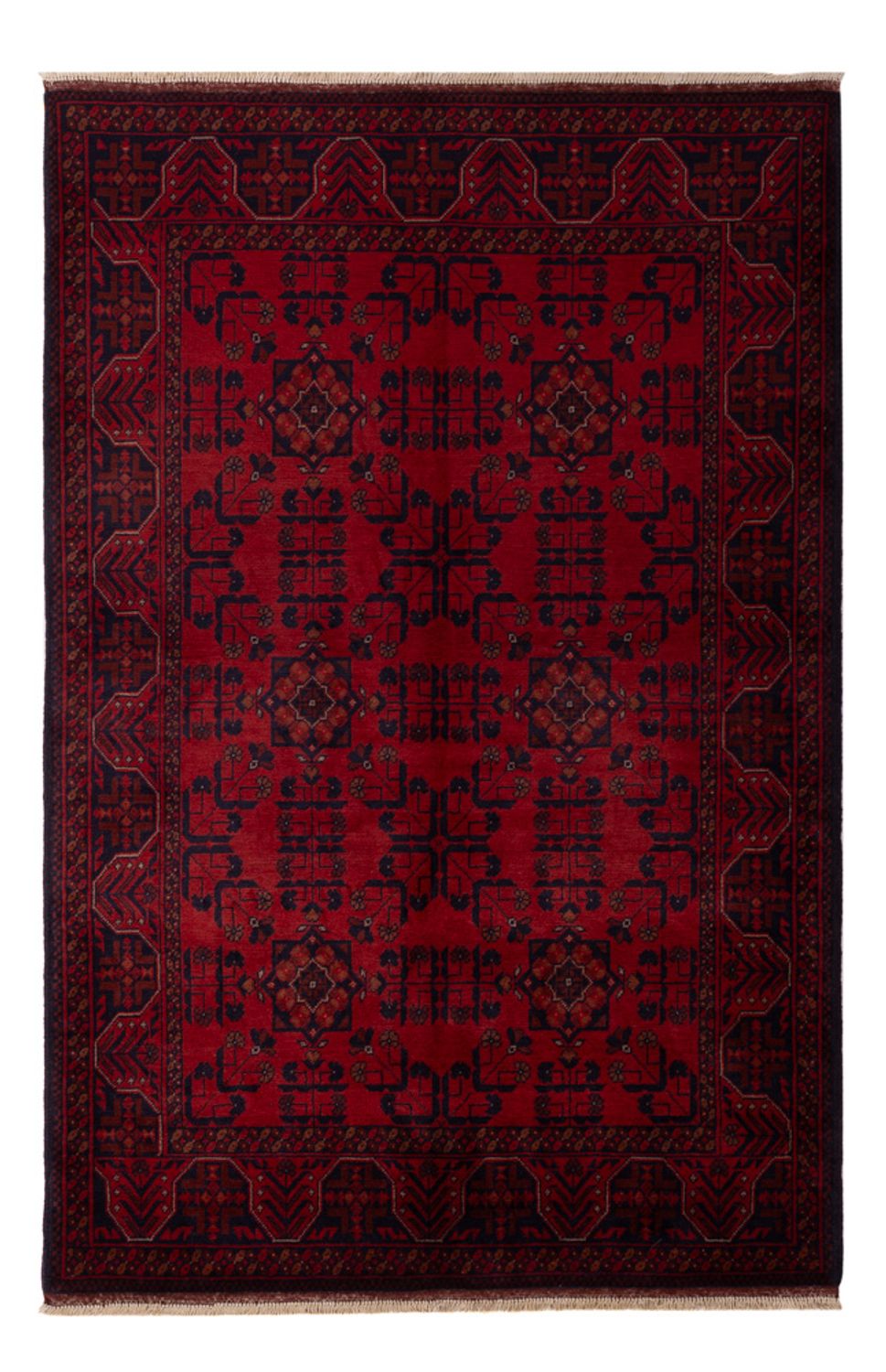 Afghan Rug - Kunduz - 195 x 125 cm - dark red