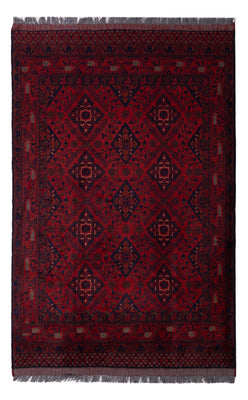 Afghan Rug - Kunduz - 190 x 128 cm - dark red