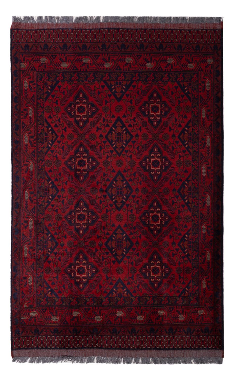 Afghan Rug - Kunduz - 190 x 128 cm - dark red