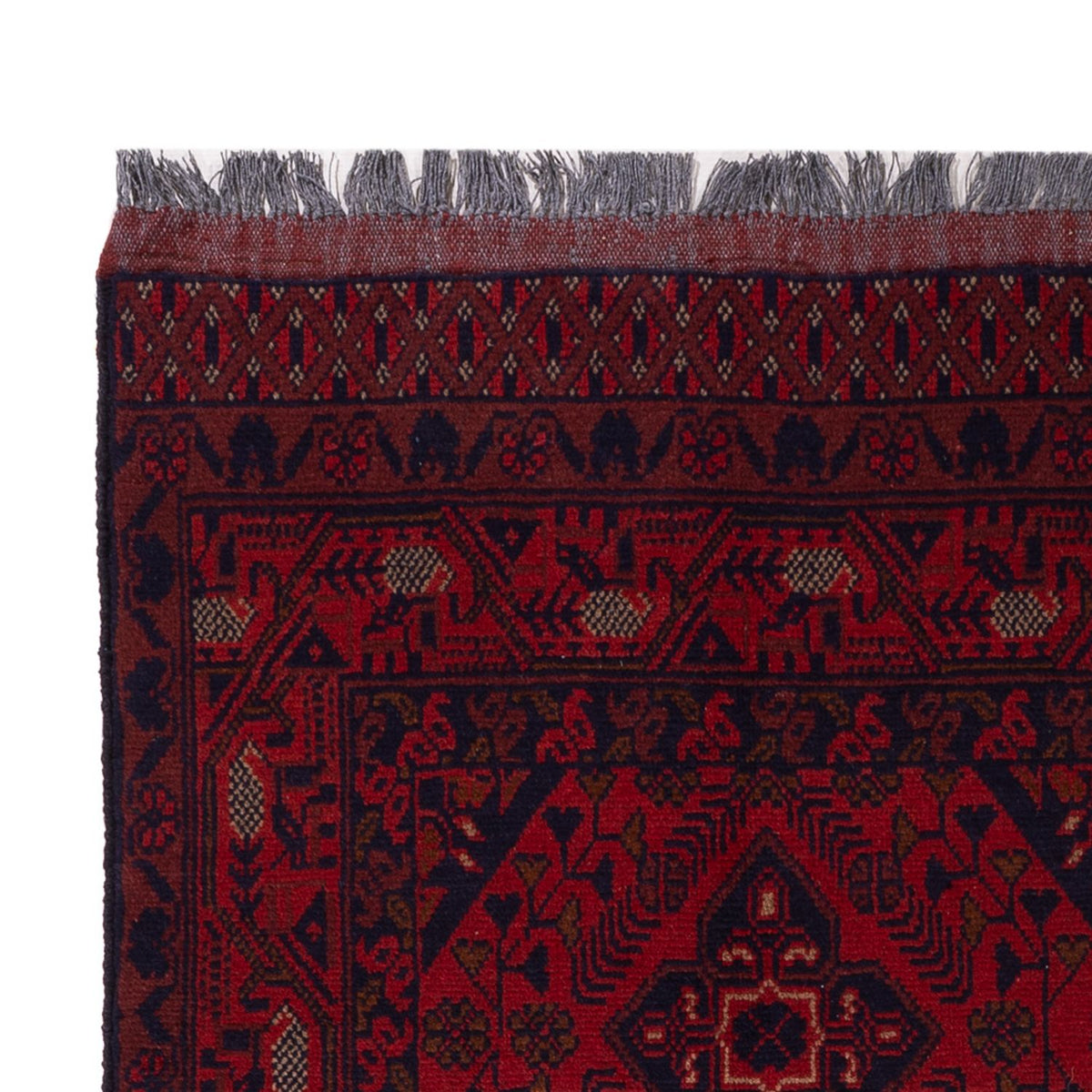 Afghan Rug - Kunduz - 190 x 128 cm - dark red