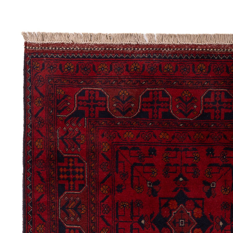 Afghan Rug - Kunduz - 201 x 130 cm - dark red
