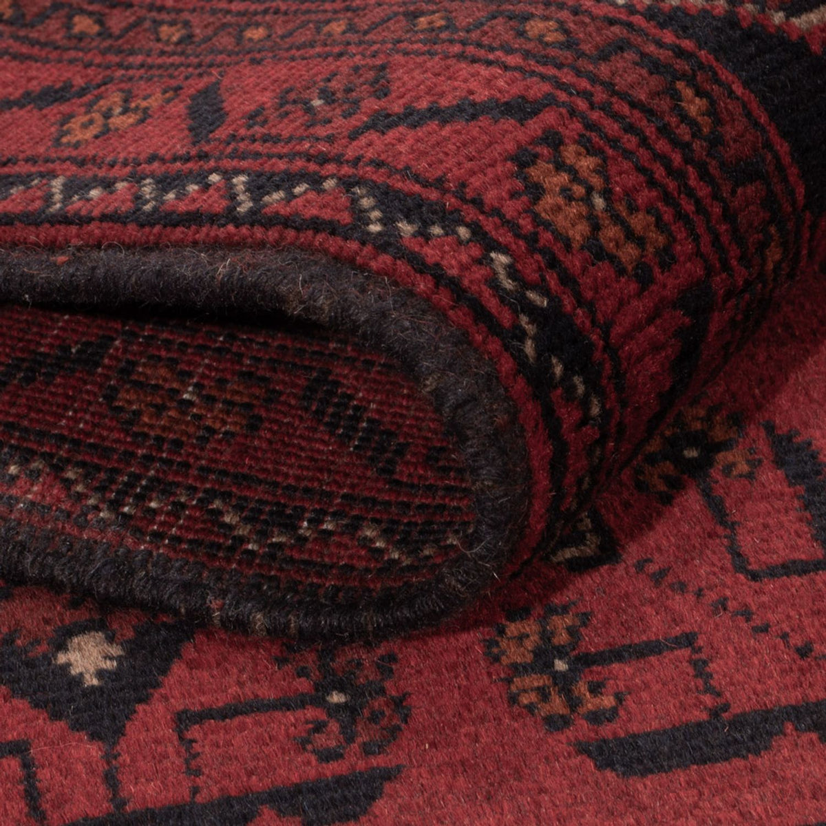 Afghan Rug - Kunduz - 201 x 130 cm - dark red