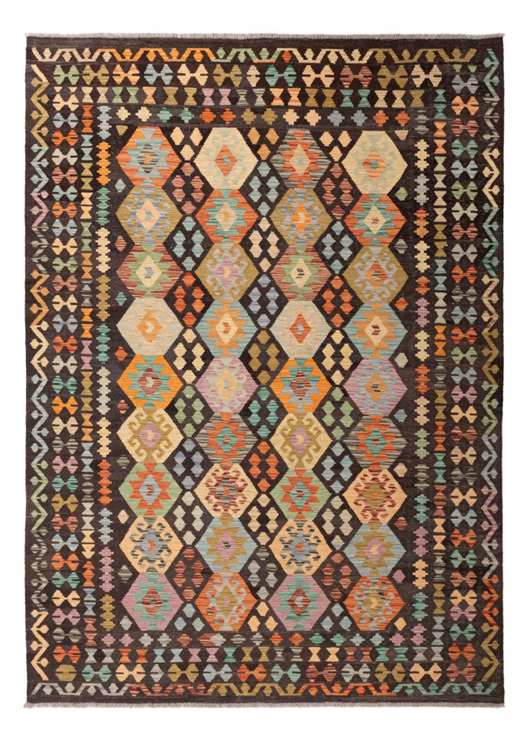 Kelim Rug - Splash - 285 x 207 cm - multicolored