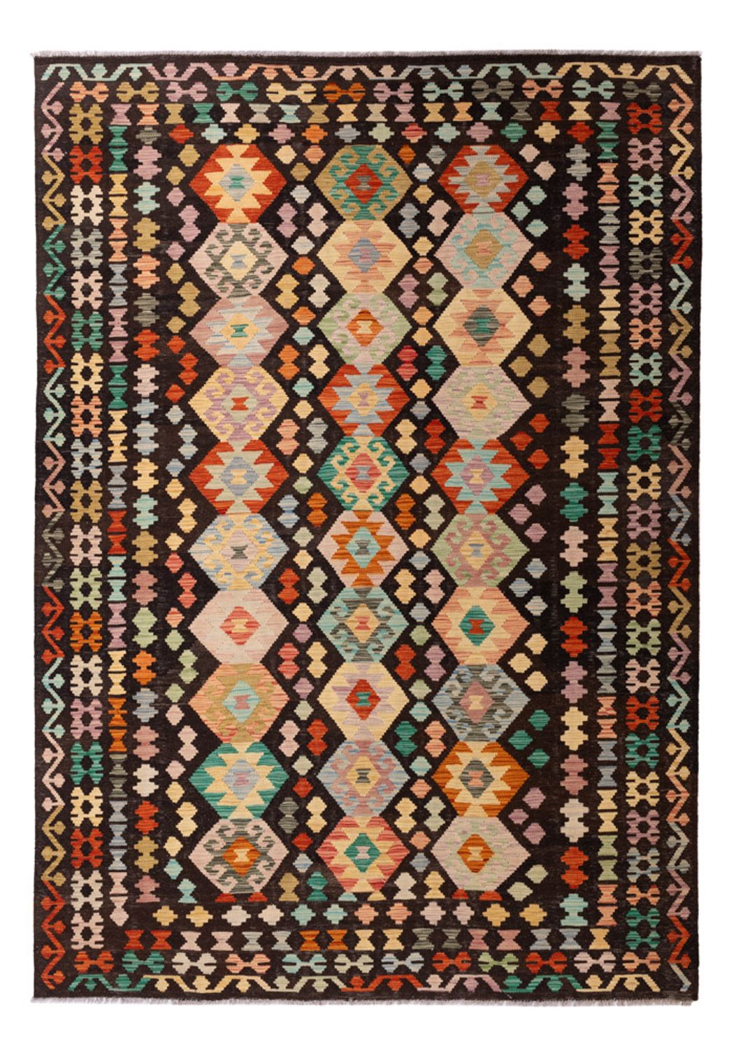 Kelim Rug - Splash - 290 x 203 cm - multicolored