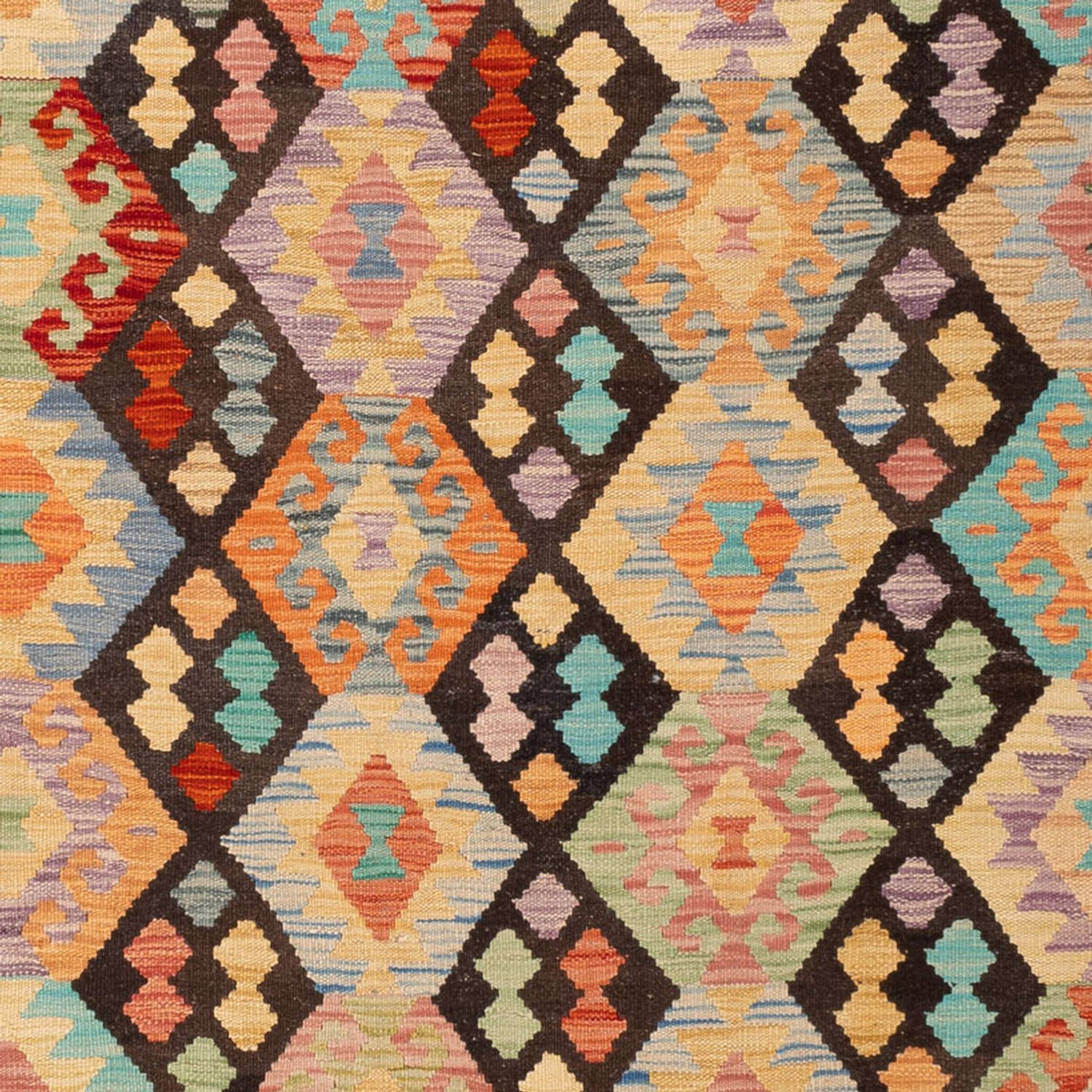 Kelim Rug - Splash - 307 x 199 cm - multicolored