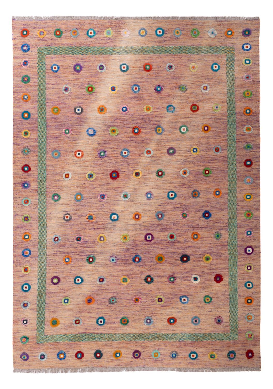 Kelim Rug - Splash - 298 x 215 cm - rose