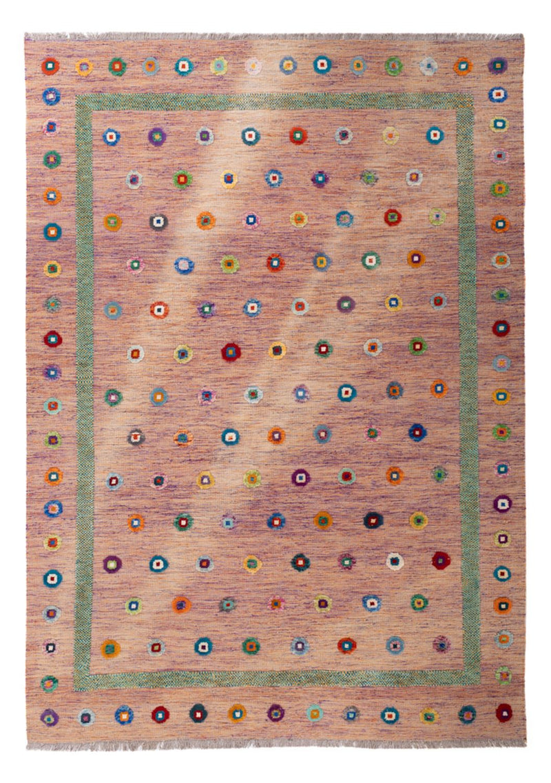 Kelim Rug - Splash - 298 x 215 cm - rose