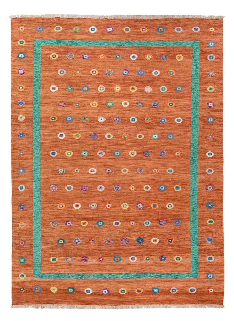 Kelim Rug - Splash - 290 x 207 cm - orange