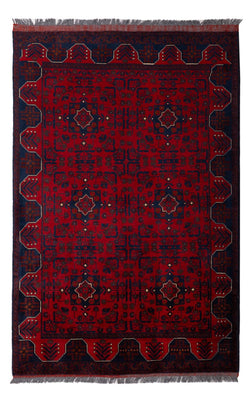 Afghan Rug - Kunduz - 194 x 126 cm - dark red