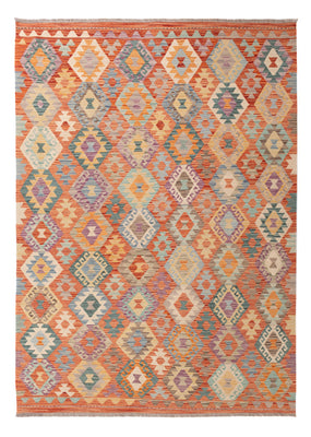 Kelim Rug - Splash - 246 x 175 cm - colorful
