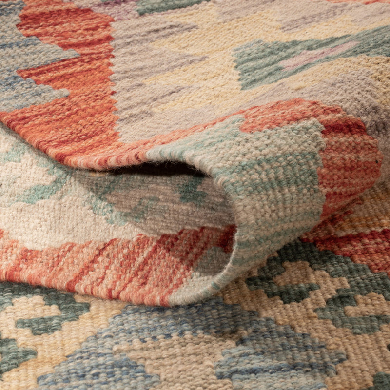 Kelim Rug - Splash - 246 x 175 cm - colorful